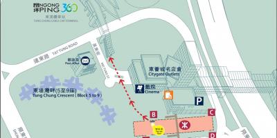 Tung จุเส้น MTR แผนที่