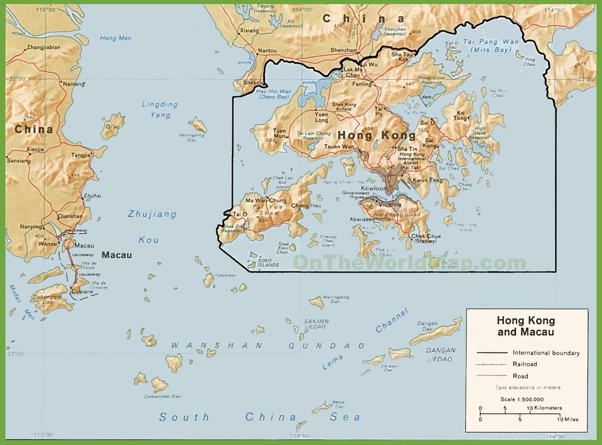 การเมืองบนแผนที่ของฮ่องกง