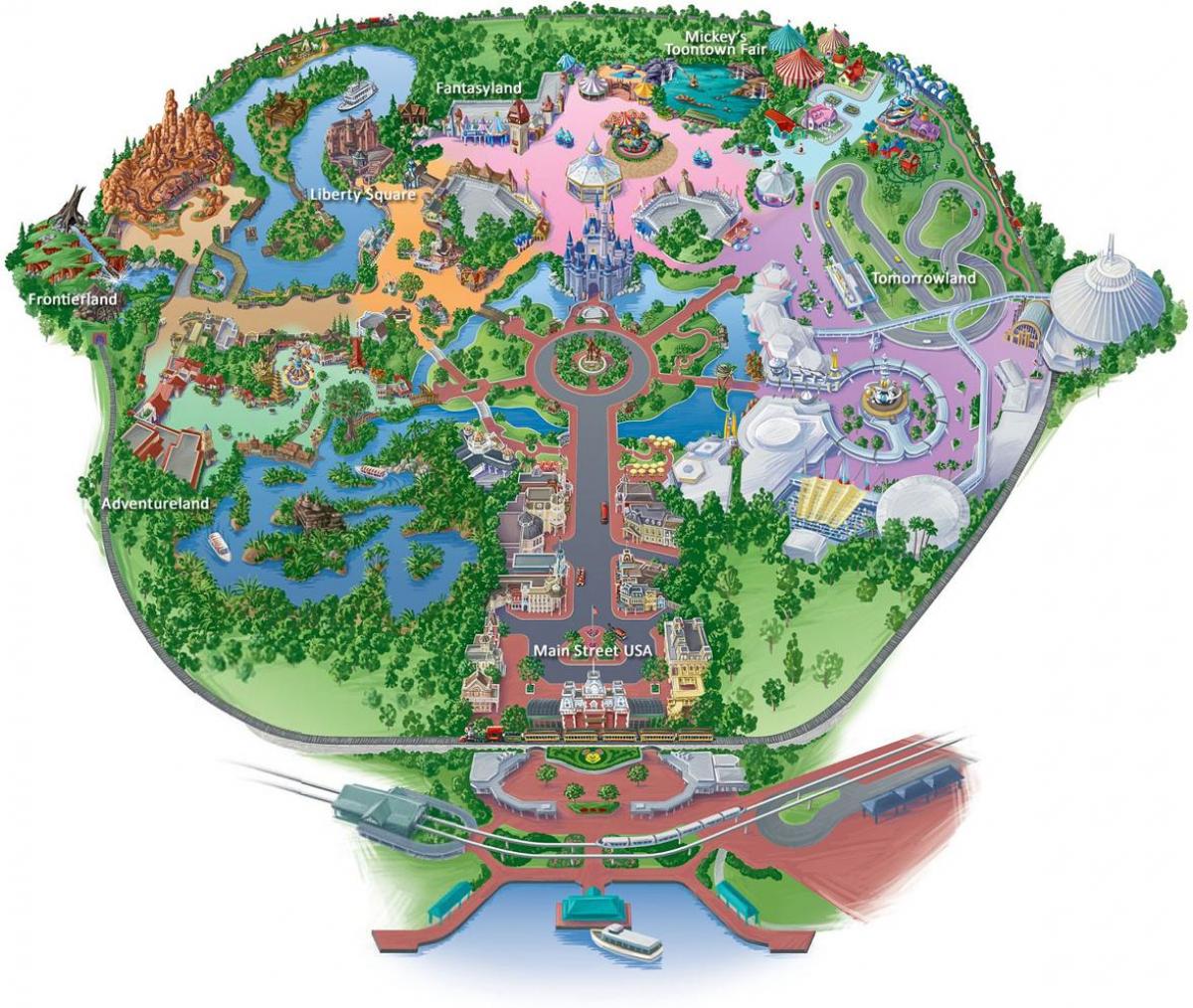 แผนที่ของฮ่องกง Disneyland