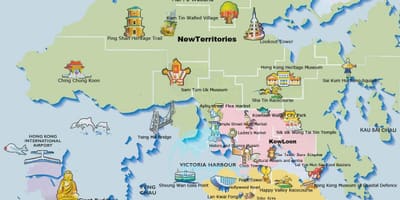 แผนที่ของฮ่องกงเกาะ