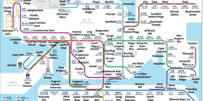 HK แผนที่รถไฟใต้ดิน