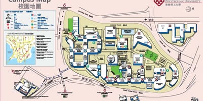 แผนที่ของฮ่องกง polytechnic มหาวิทยาลัย