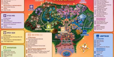 HK Disneyland แผนที่