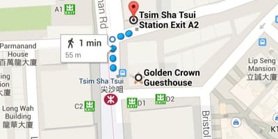 Tsim เข้ารหัสแบบ sha Tsui MTR นแผนที่สถานี